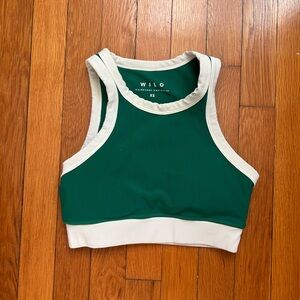 WILO Green Sports Bra Crop Top